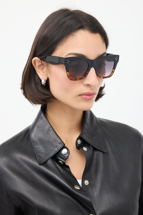 Celine Black & Brown CL4004IN Square Sunglasses