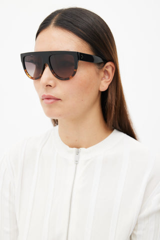 Celine Black & Brown CL4001IN D Frame Sunglasses