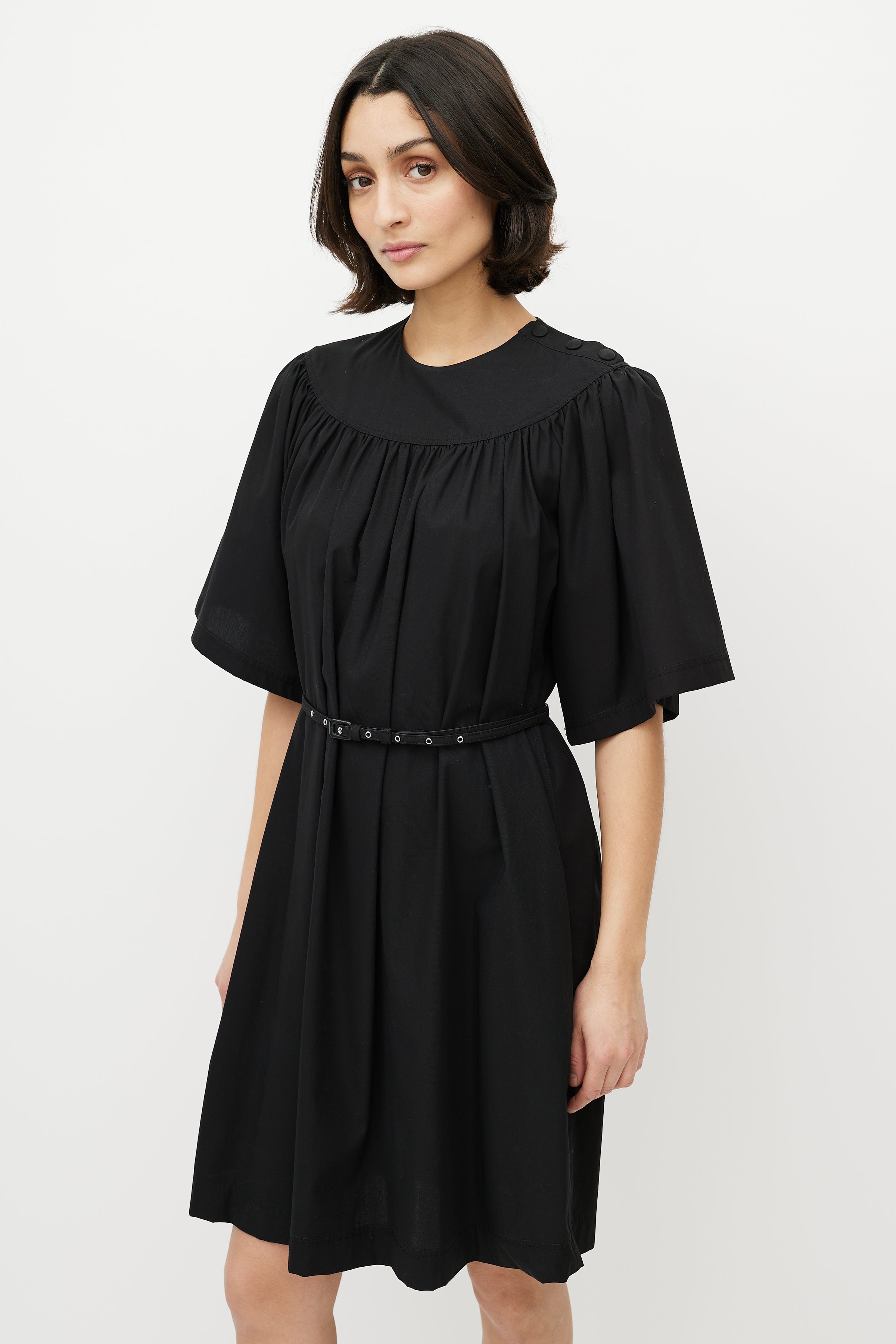 celine black dress Women's Celine Midi Dress - Black - Size XS