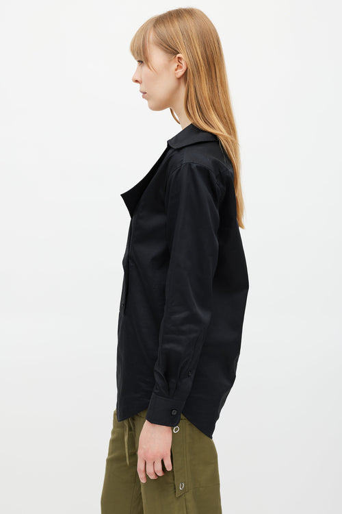 Celine Black Double Breasted Tunic