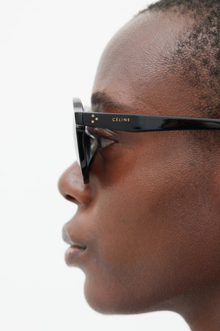 Celine Black & Gold CL40034F Circular Sunglasses