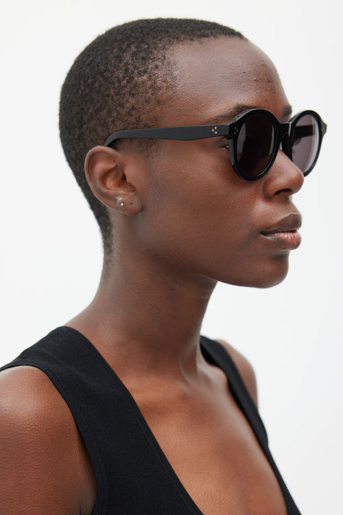Celine Black & Gold CL40034F Circular Sunglasses