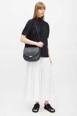 Celine Black & Gold Trotteur Leather Bag