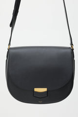 Celine Black & Gold Trotteur Leather Bag