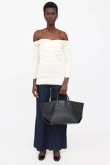 Khaite Leather Amelia Medium Tote Bag