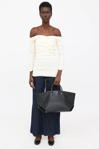 Khaite Leather Amelia Medium Tote Bag