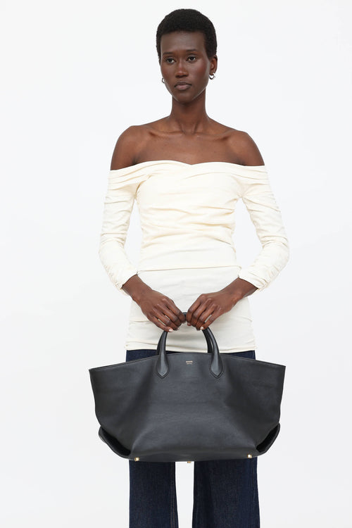 Khaite Leather Amelia Medium Tote Bag