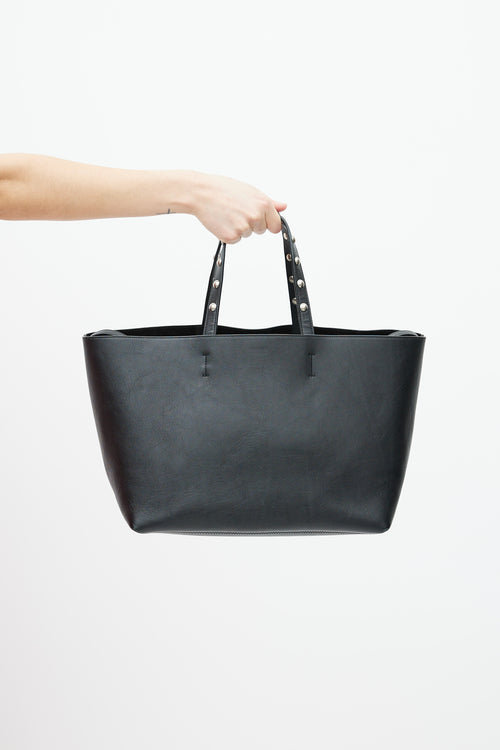 Celine Black Leather Cabas Phantom Bag