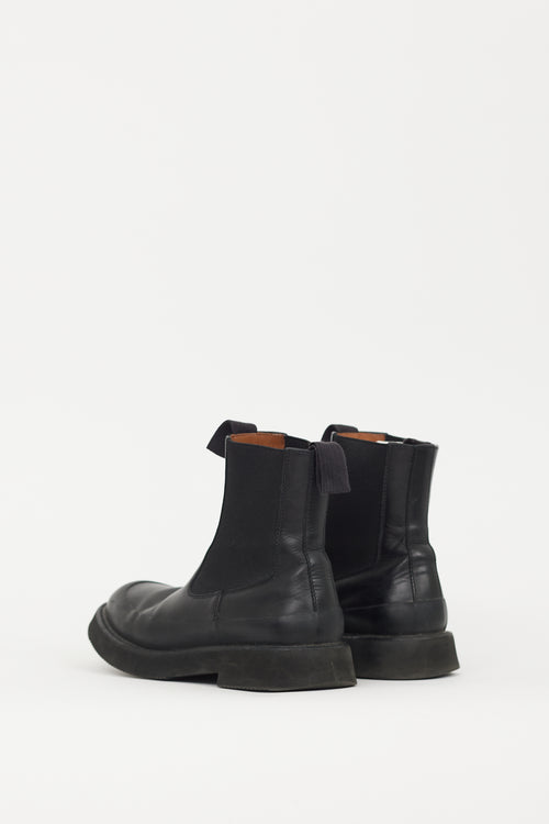 Celine Black Leather Margaret Chelsea Boot