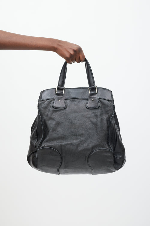 Celine Black Leather Orlov Bag