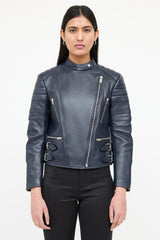 Celine 2010s Leather Biker Jacket