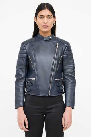 Celine 2010s Leather Biker Jacket