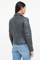 Celine 2010s Leather Biker Jacket