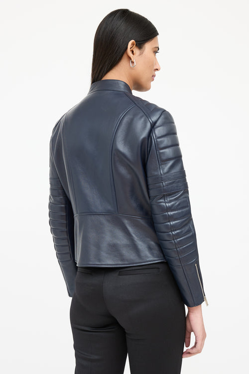 Celine 2010s Leather Biker Jacket