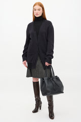 Celine Black Leather Small Cabas Phantom Tote Bag