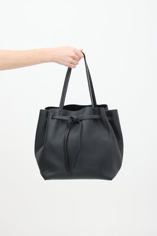 Celine Black Leather Small Cabas Phantom Tote Bag