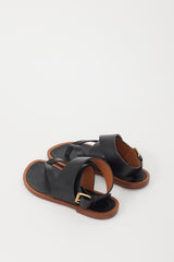 Celine Black Leather Strappy Sandal