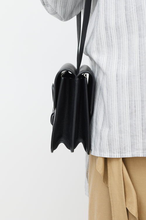 Celine Black Leather Medium Symmetrical Bag