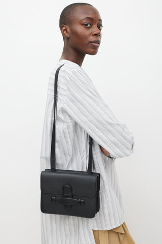 Celine Black Leather Medium Symmetrical Bag