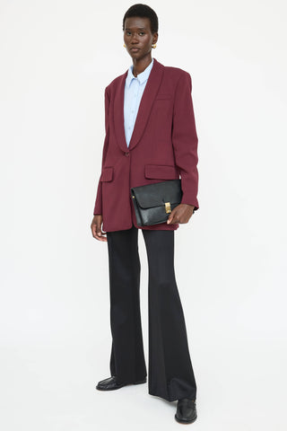 Celine Pebbled Leather Wristlet