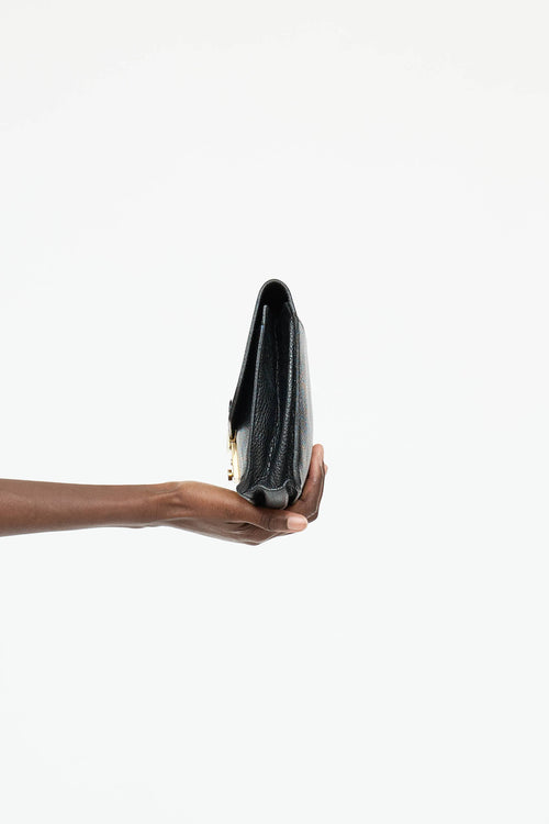 Celine Pebbled Leather Wristlet