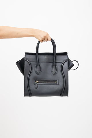 Celine 2012 Black Luggage Mini Tote  Bag