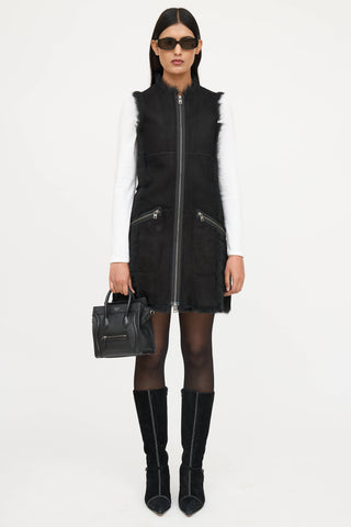 Celine Leather Nano Luggage Tote