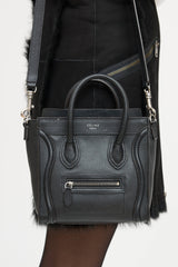 Celine Leather Nano Luggage Tote