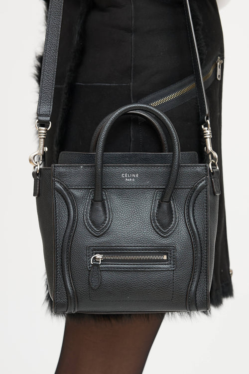 Celine Leather Nano Luggage Tote