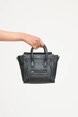 Celine Leather Nano Luggage Tote
