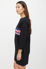 Celine Black & Multicolour Shirt Dress