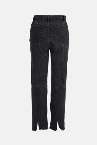 Celine Paneled Straight Leg Jeans