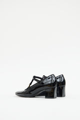 Celine Black Patent Leather Mary Jane Heel