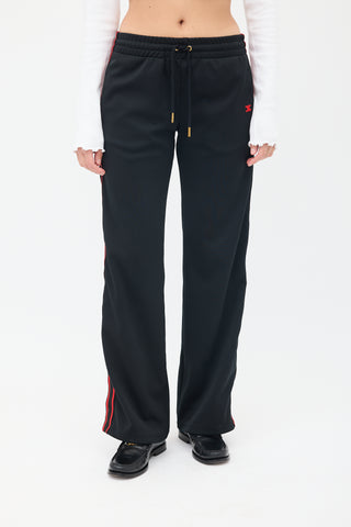 Celine Black & Red Triomphe Trackpant