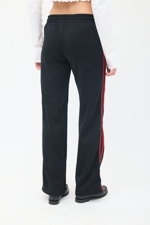 Celine Black & Red Triomphe Trackpant