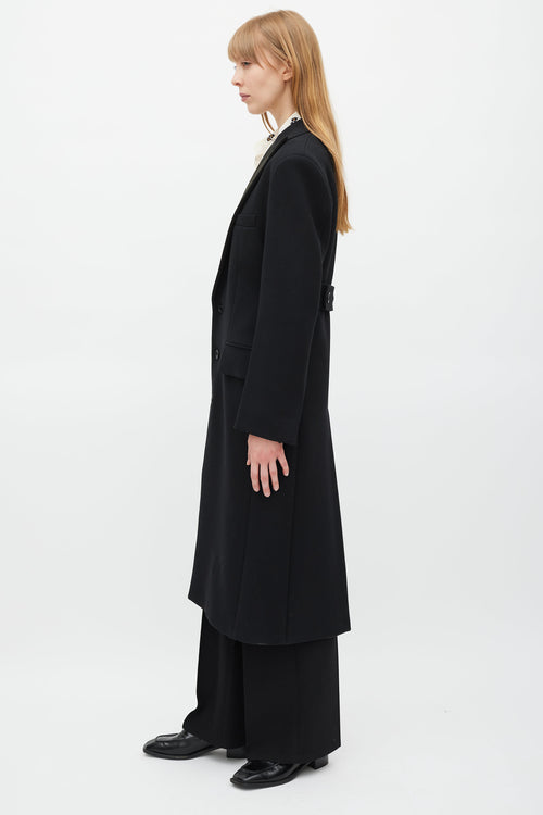 Celine Black Satin Coat