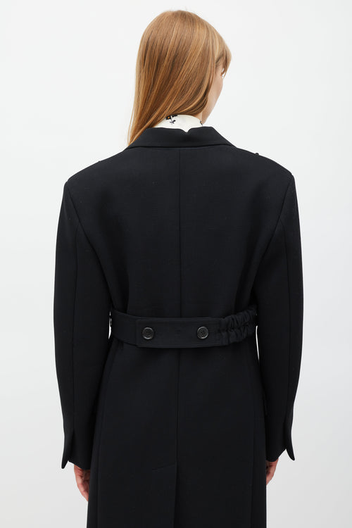 Celine Black Satin Coat