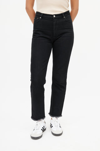 Celine Black Slim Distressed Denim Jeans