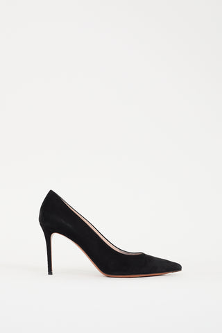 Celine Black Suede Pointed Toe Pump