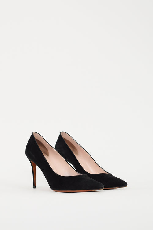 Celine Black Suede Pointed Toe Pump