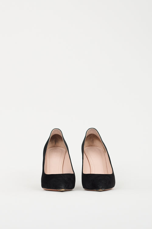 Celine Black Suede Pointed Toe Pump