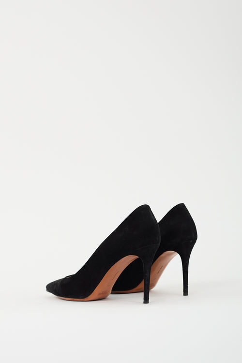 Celine Black Suede Pointed Toe Pump