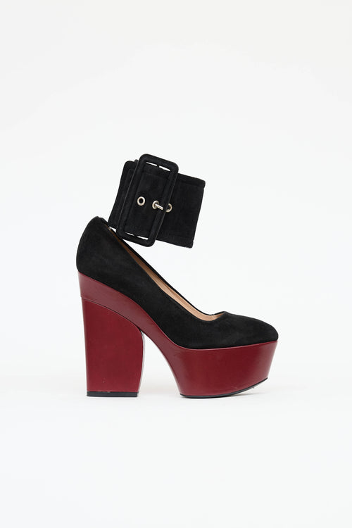 Celine Suede Platform Pump