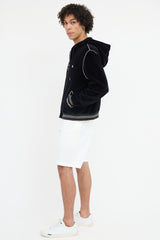Celine Velour Triomphe Logo Hoodie