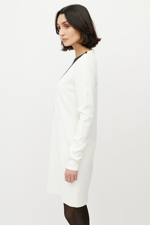 Celine Black & White Asymmetrical Shift Dress