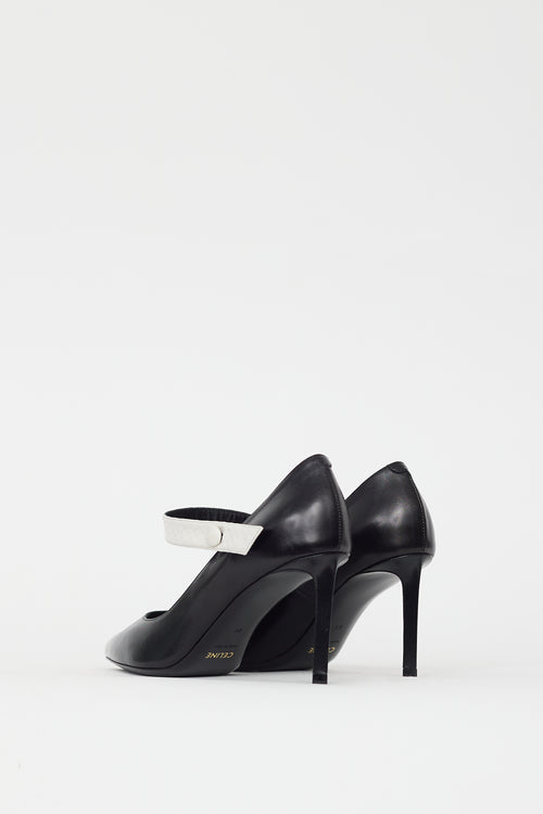 Celine Black & White Mary Jane Pump