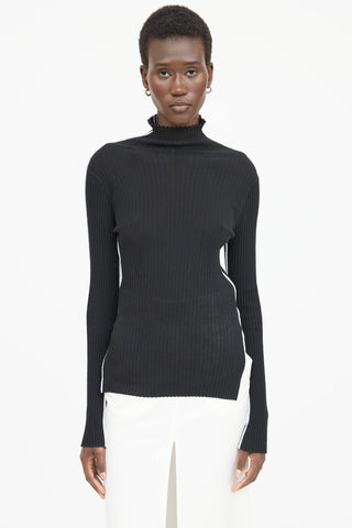 Celine Piped Mock Neck Top