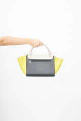 Celine Black & Yellow Leather Medium Trapeze Bag