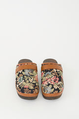 Celine Black & Multi Floral Les Bois Clog