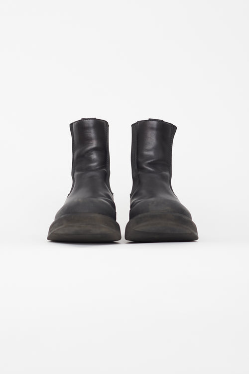 Celine Black Leather Margaret Chelsea Boot
